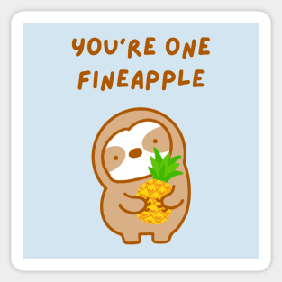 You’re One Fineapple Pineapple Sloth Sticker